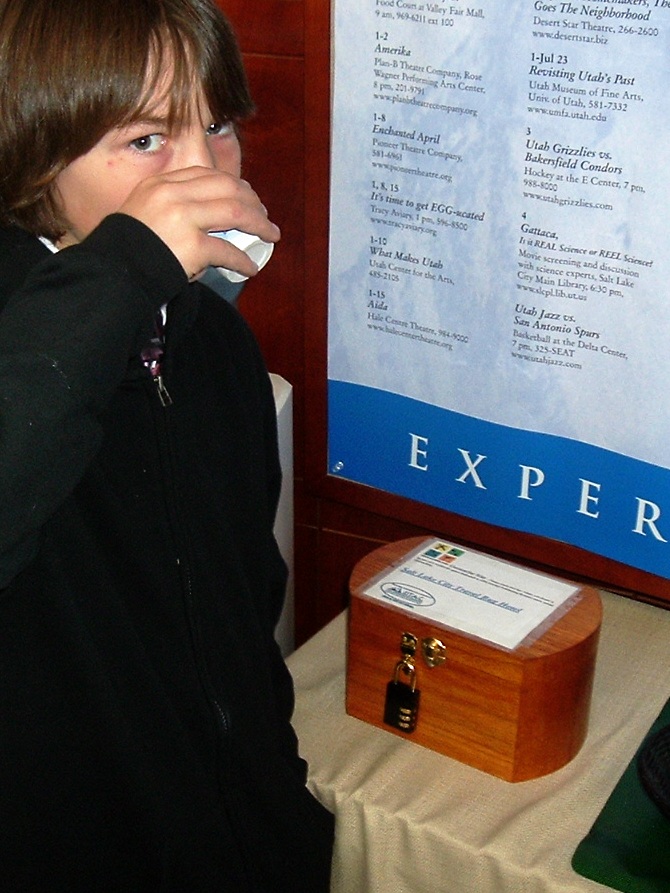 Christopher at the Salt Lake Tourist Center