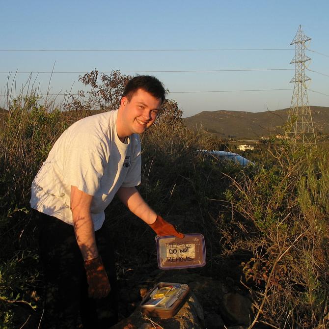 Shawn at the Cache