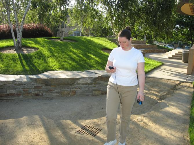 Krissy getting her cache on.