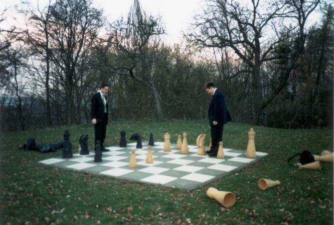 Elder Adams puzzles over his next move.