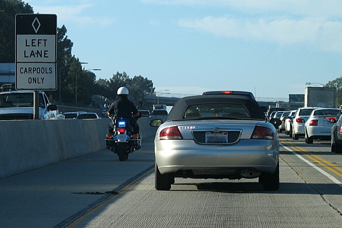Carpool lane patrolled