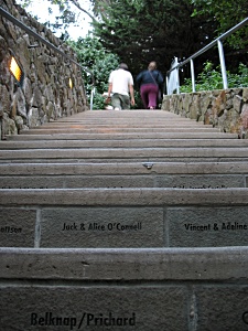 The steps to Coit Tower must have been funded through donations.