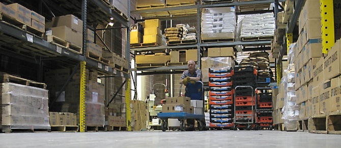 Pausing for a rest between restocking trips