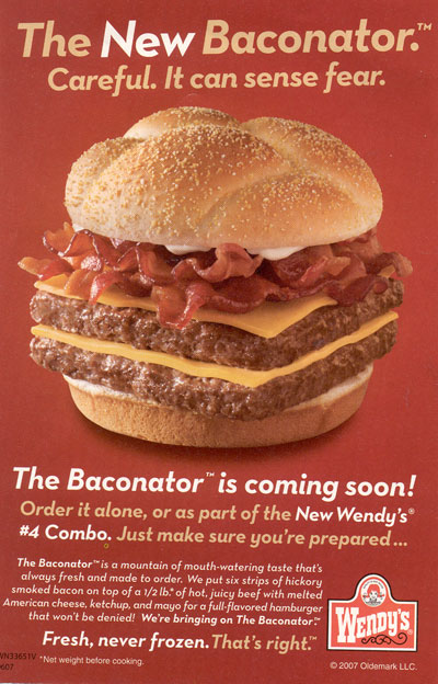Wendy's Baconator Hamburger